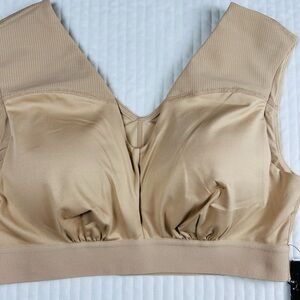 TOMMIE COPPER SHOULDER SUPPORT BRA NUDE SZ 3XL Pull Over Padded NWT Sport Active